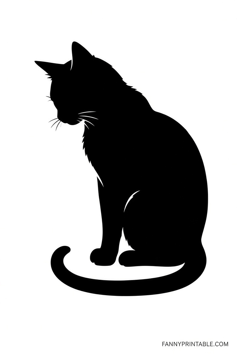 Free Cat Pumpkin Stencils Printable (4)