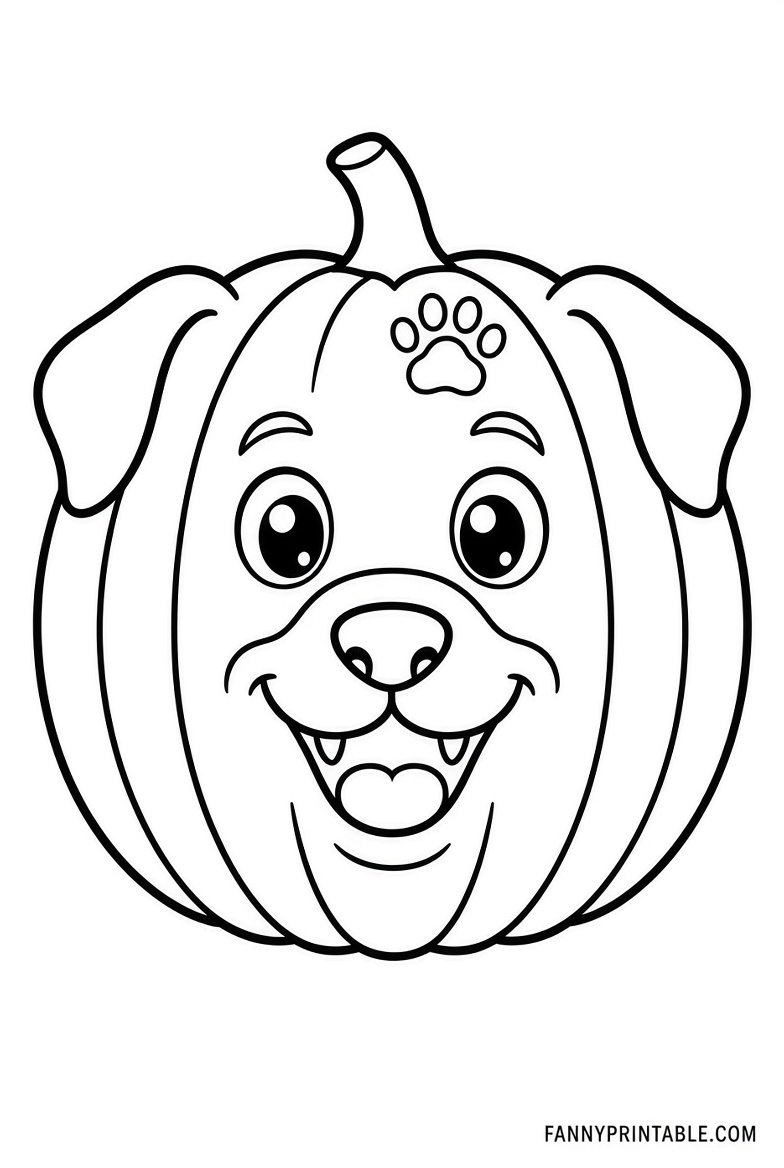 Free Dog Pumpkin Stencils Printable (2)
