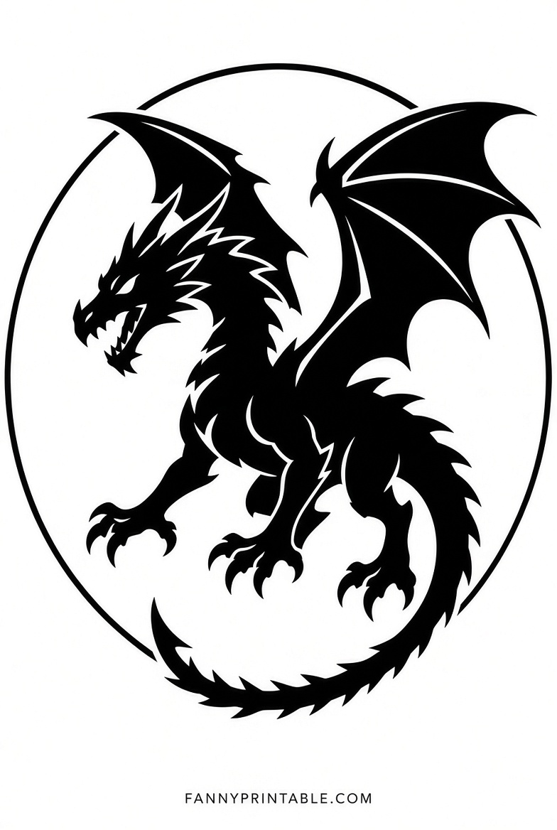 Free Dragon Pumpkin Stencils Printable (1)