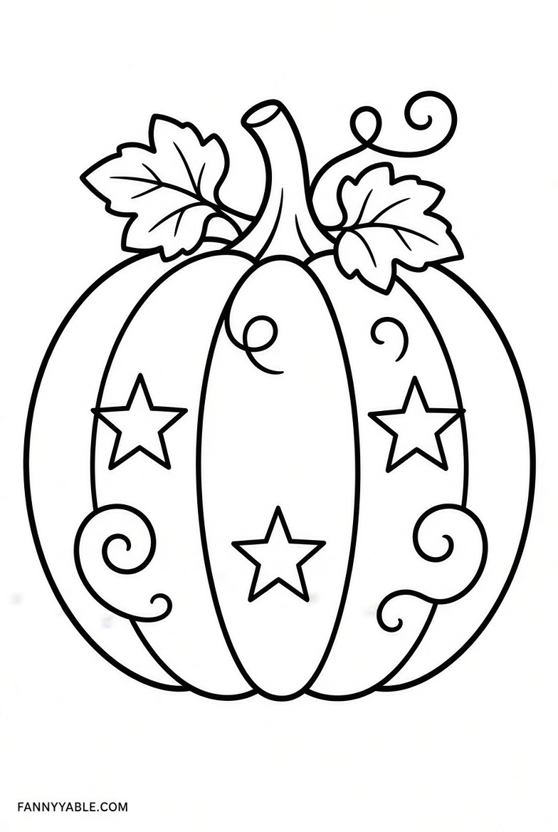 Free Easy Pumpkin Stencils Printable (USA) (1)