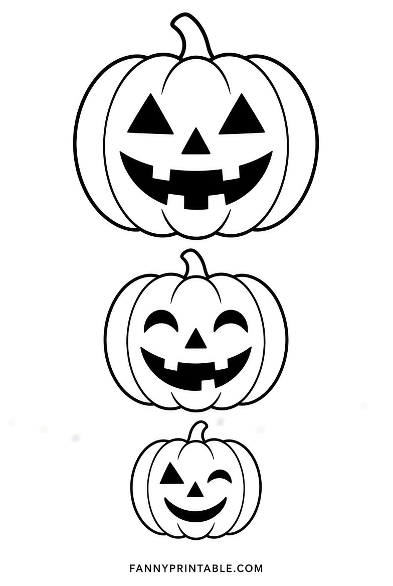 Free Easy Pumpkin Stencils Printable (USA) (4)