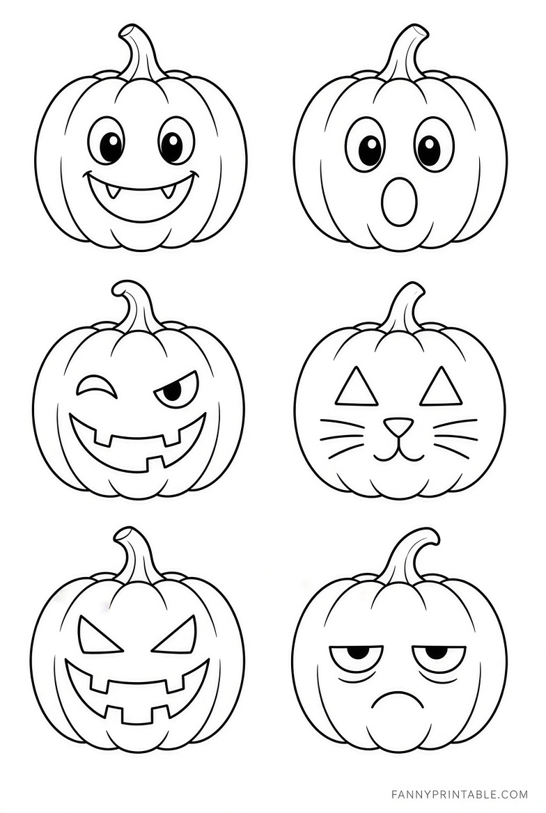 Free Easy Pumpkin Stencils Printable for Halloween (3)