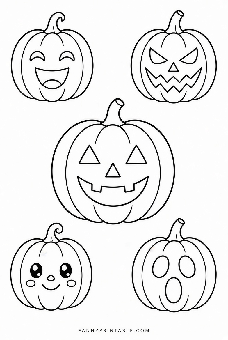 Free Easy Pumpkin Stencils Printable for Halloween (4)