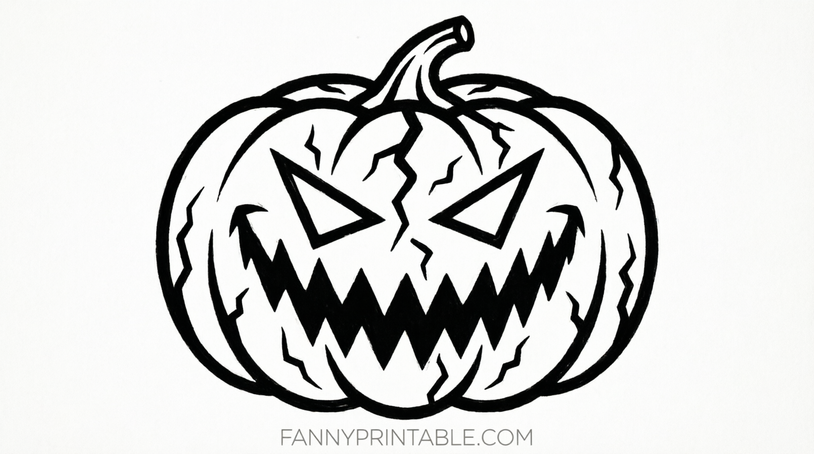 Free Evil Pumpkin Stencils Printable (2)