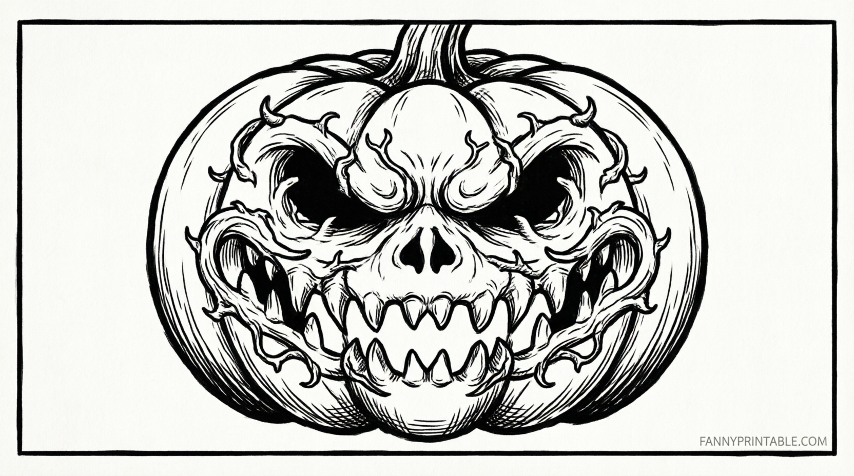 Free Evil Pumpkin Stencils Printable (4)