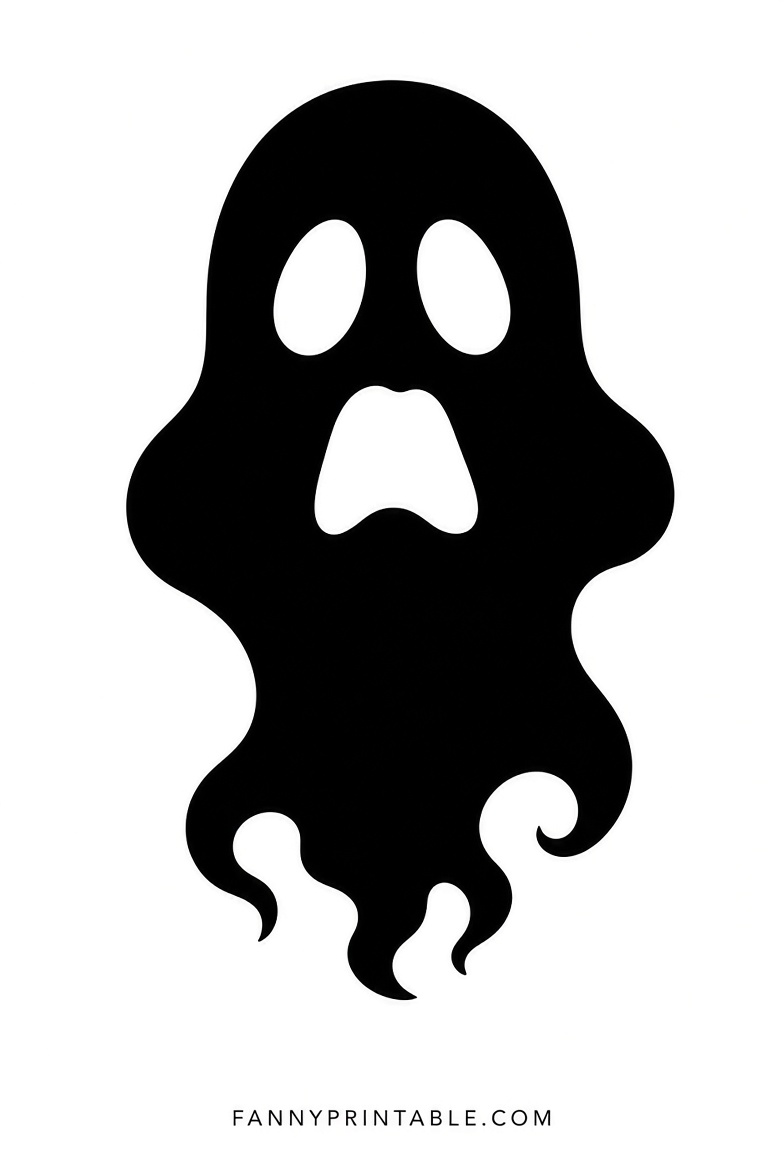 Free Ghost Pumpkin Carving Stencils Printable (1)