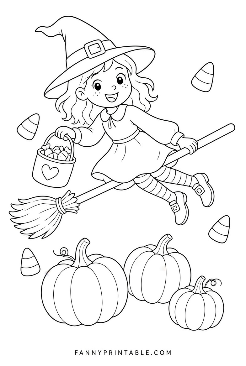 Free Halloween Color Pages Printables for Kids