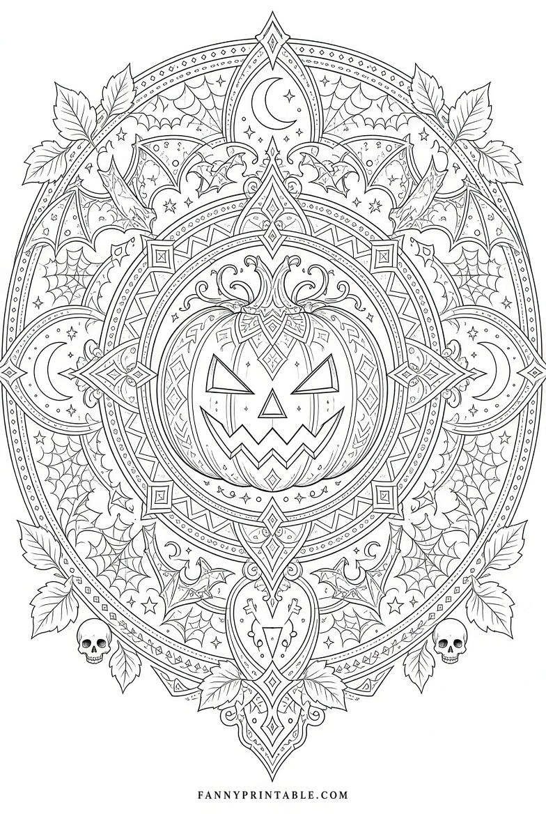 Free Halloween Coloring Pages for Adults