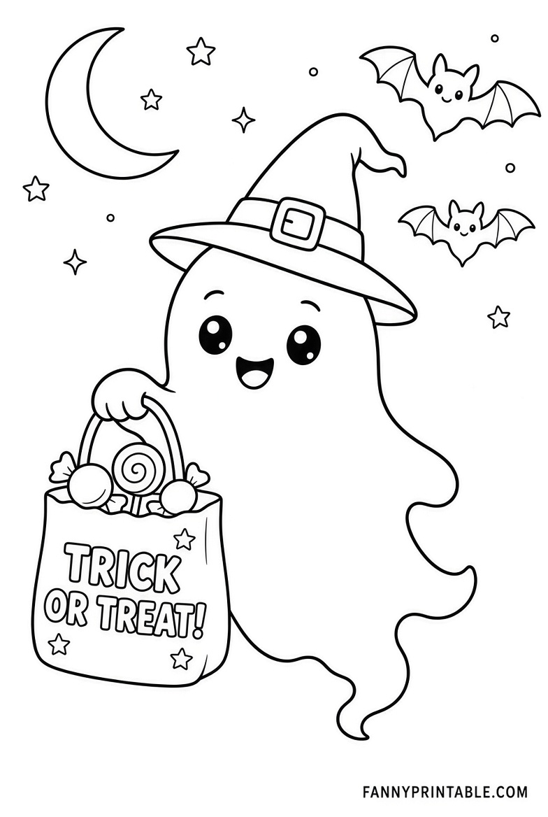 Free Halloween Coloring Pages for Kids Printable
