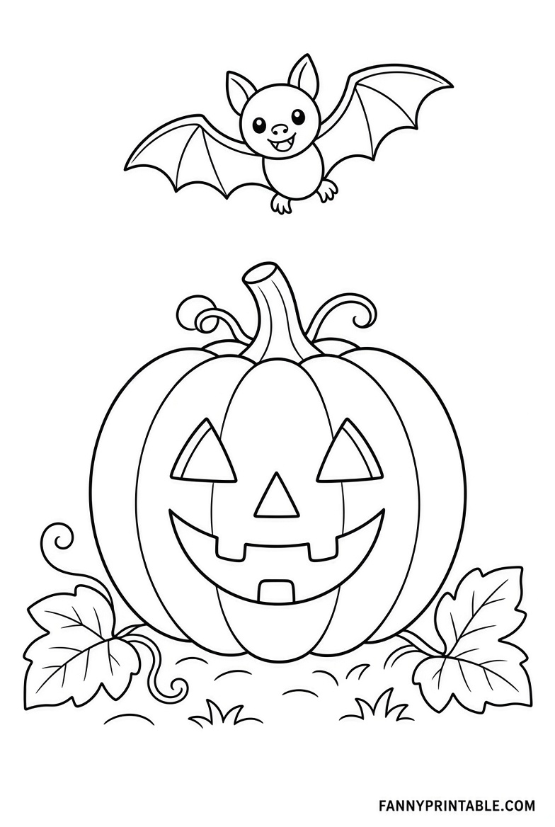 Free Halloween Coloring Pages for Kids Printable