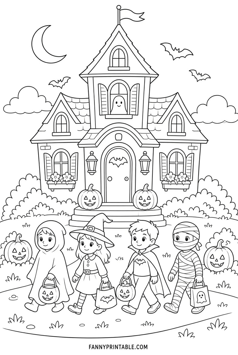 Free Halloween Coloring Pages for Kids to Print