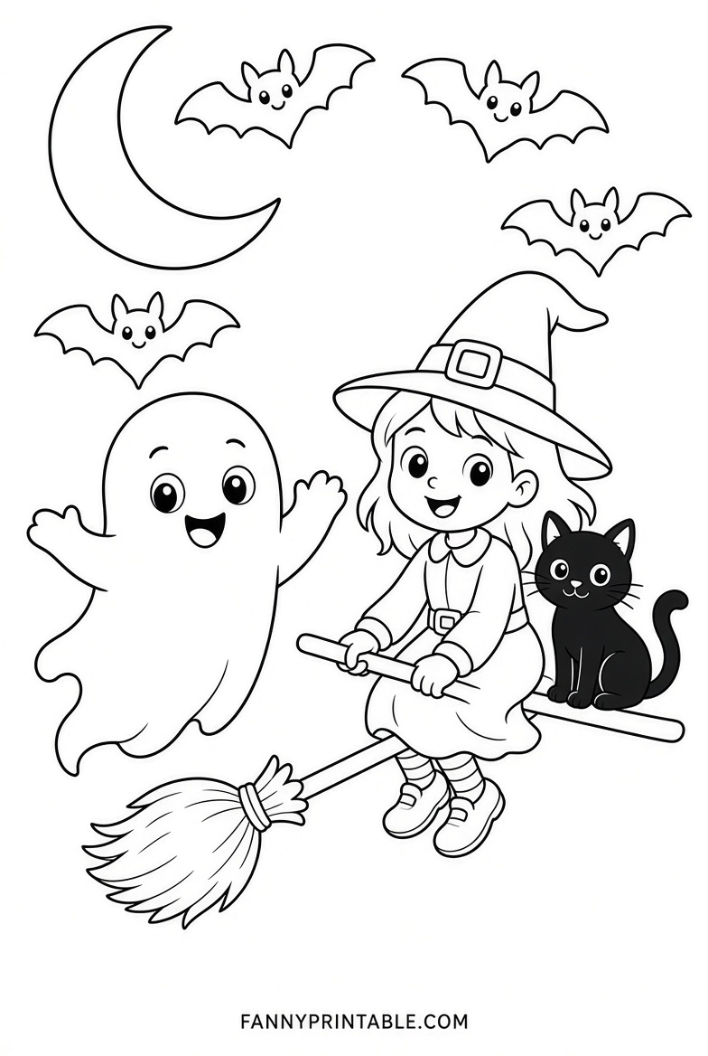 Free Halloween Coloring Pages for Kids to Print