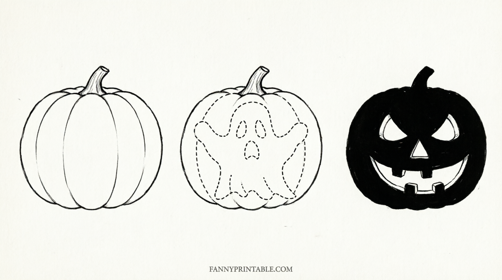 Free Halloween Pumpkin Stencils PDF Printables (3)