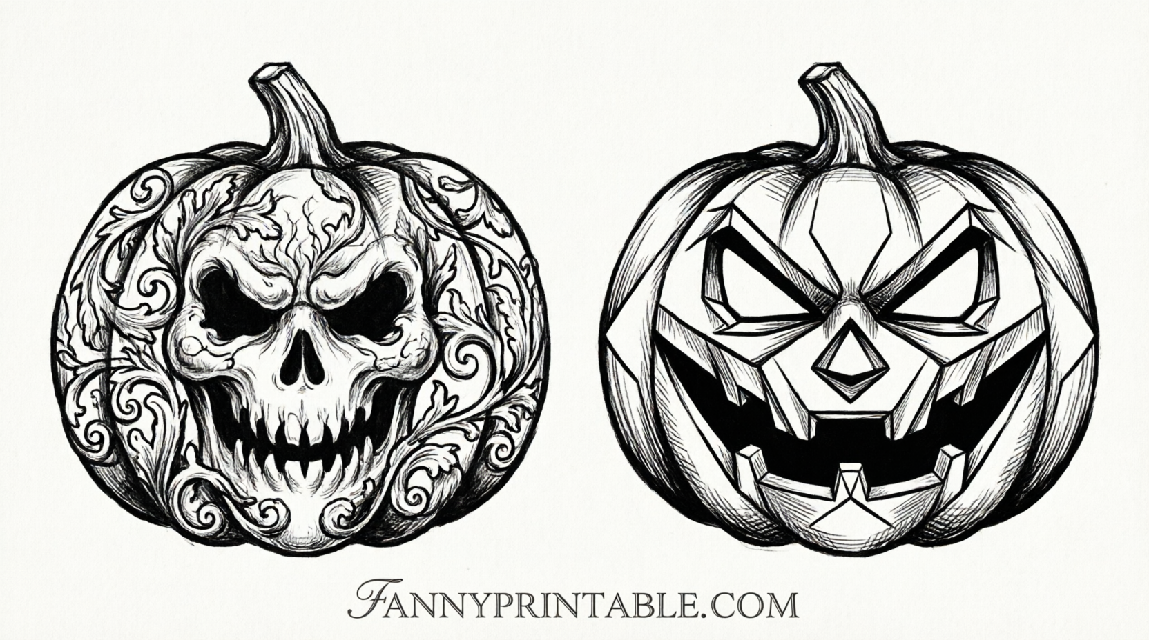 Free Halloween Pumpkin Stencils Printable (1)