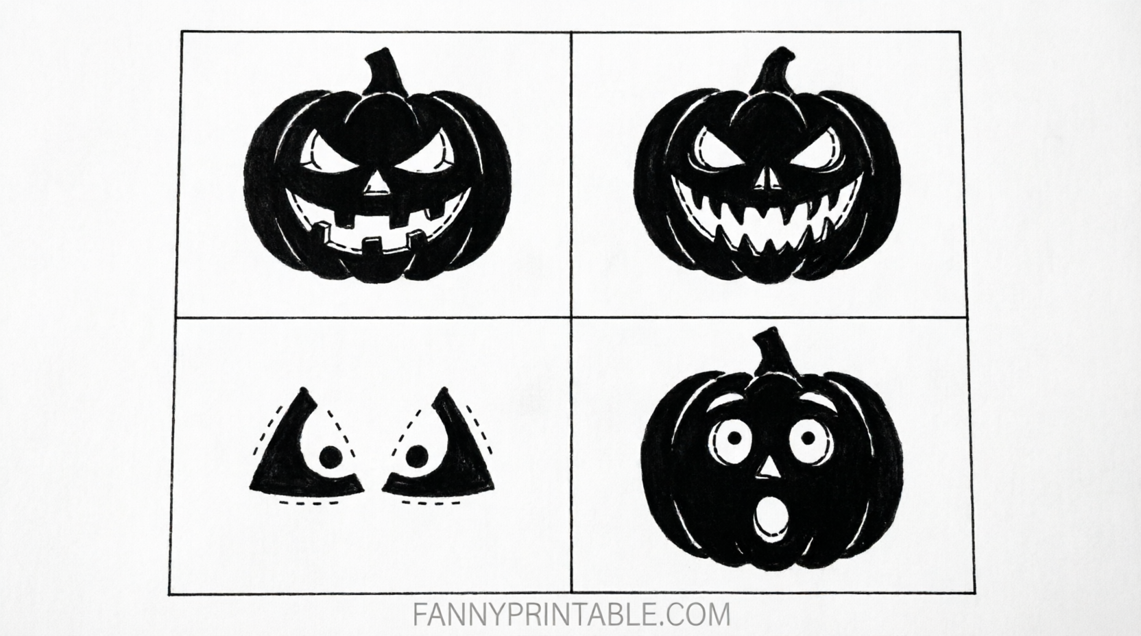 Free Halloween Pumpkin Stencils Printable (2)
