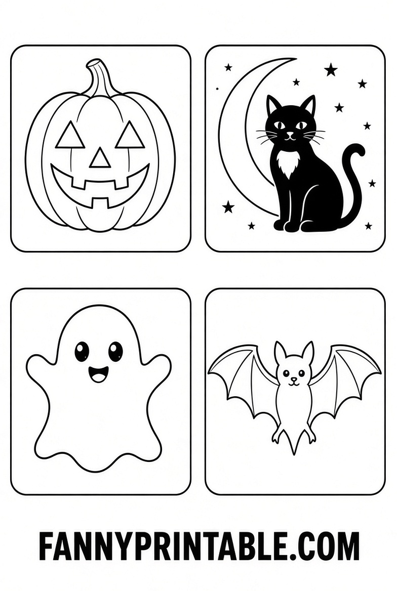 Free Halloween Pumpkin Stencils Printable for Kids