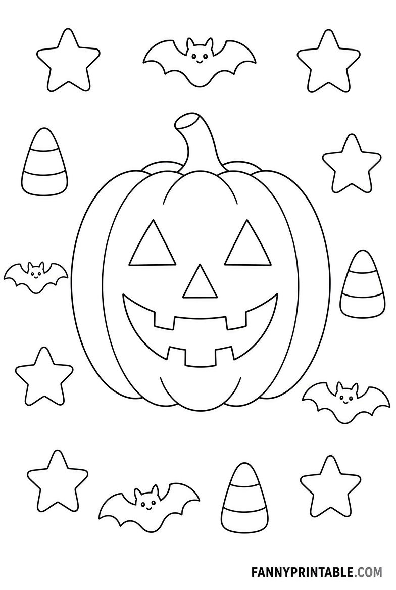 Free Halloween Pumpkin Stencils Printable for Kids