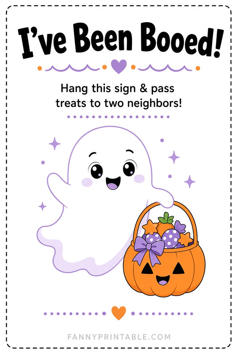 Free I've Been Booed Printable Signs (Halloween)