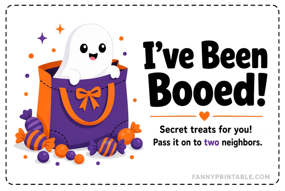 Free I've Been Booed Printable Signs (Halloween)