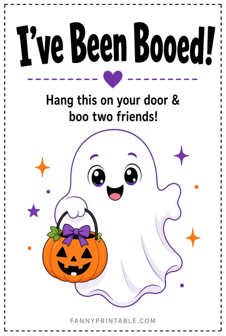 Free I've Been Booed Printable Signs (Halloween)