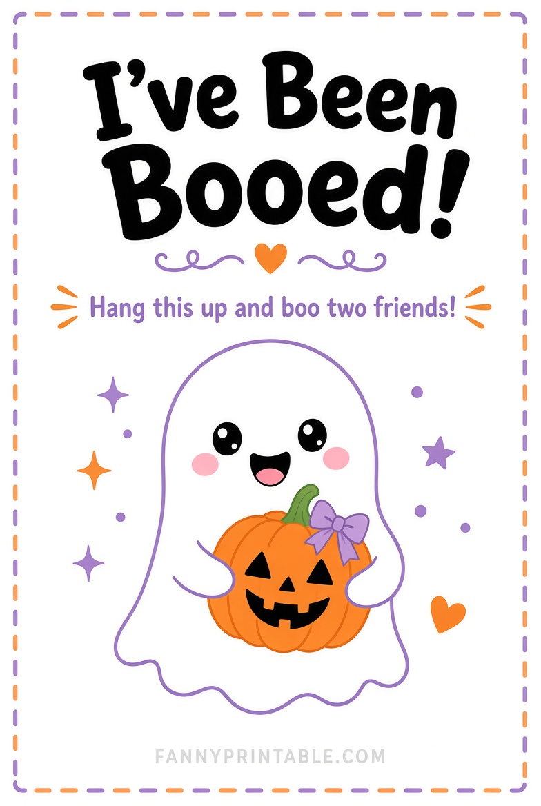 Free I've Been Booed Printable Signs (Halloween)