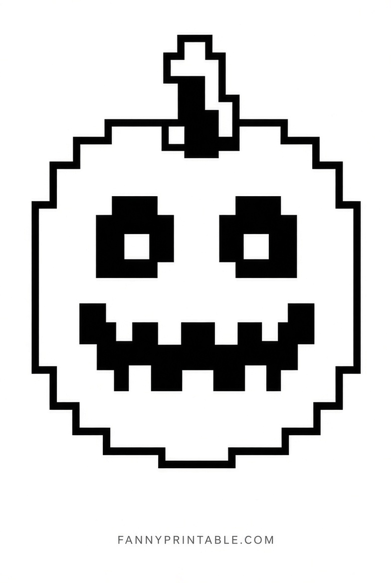 Free Minecraft Pumpkin Stencils Printable (1)