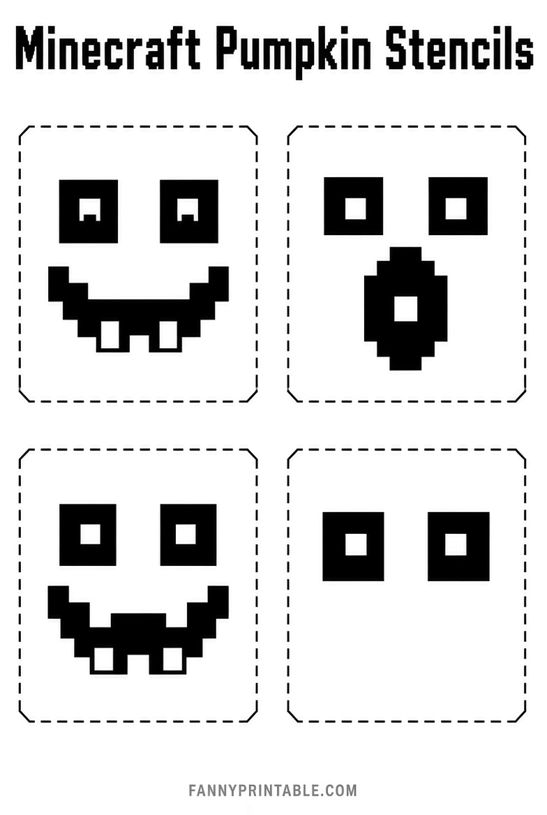 Free Minecraft Pumpkin Stencils Printable (4)