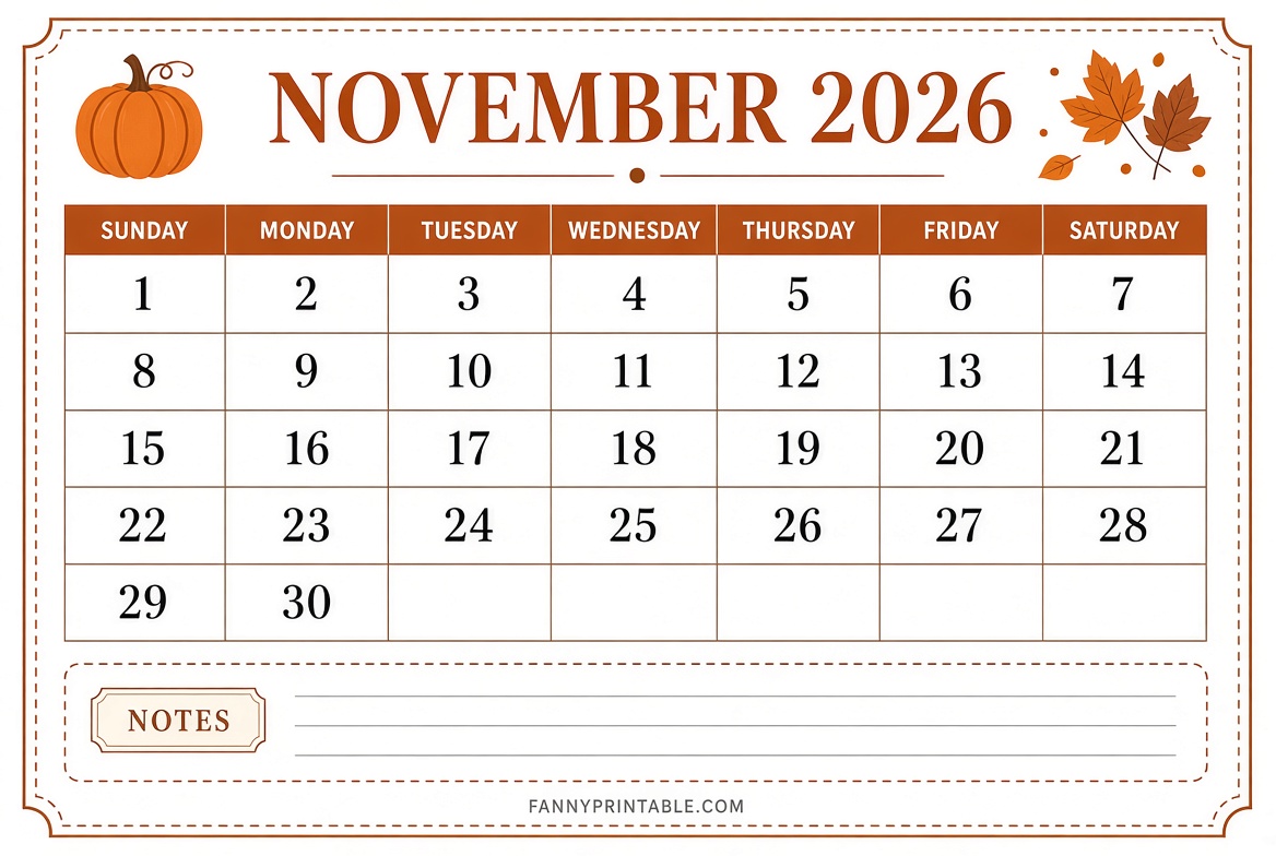 Free November 2026 Printable Calendar Printabulls 4 Free November 2026 Printable Calendar Printabulls