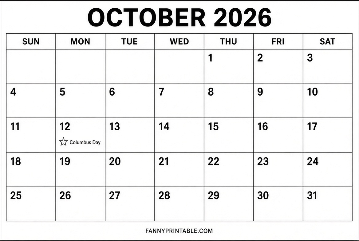 Free Oct-Nov-Dec 2026 Printable Calendar Guide