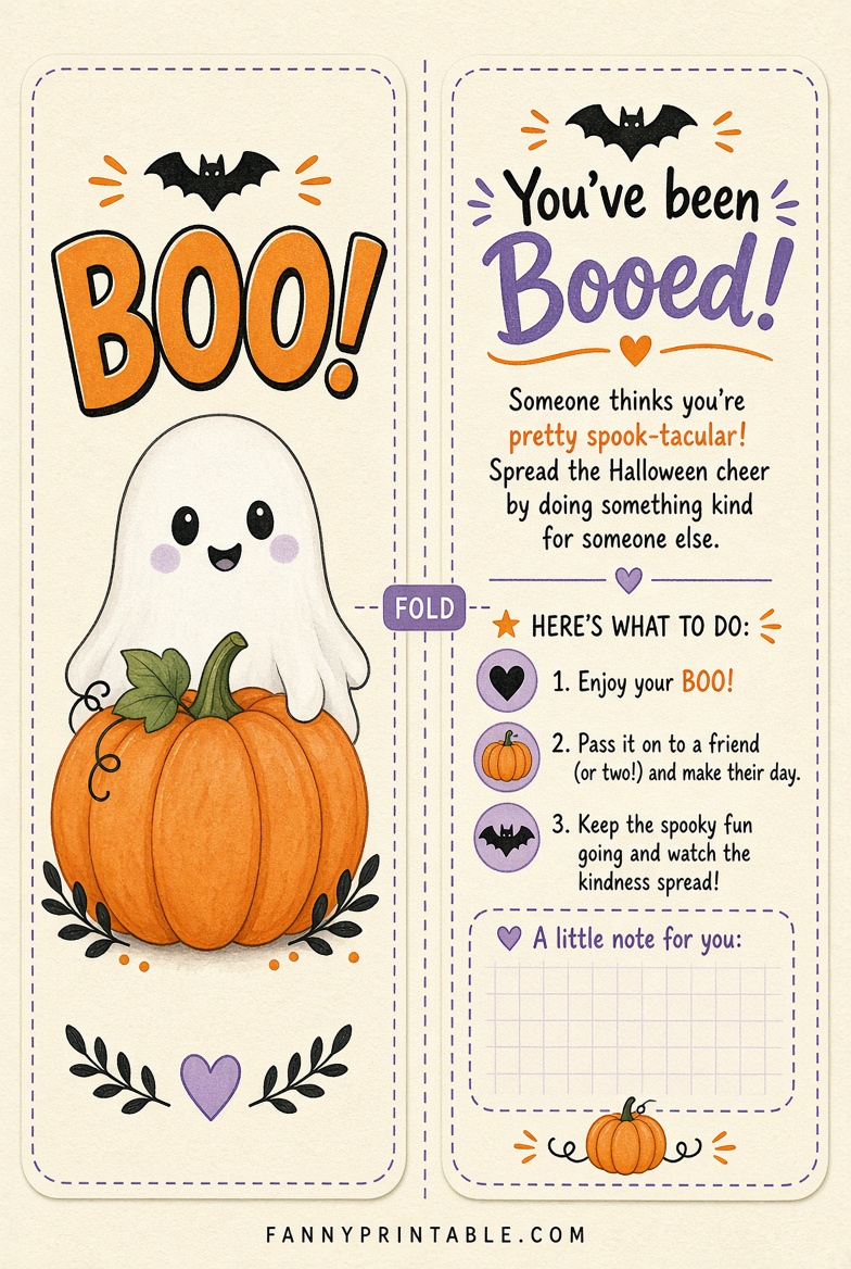 Free Printable Boo Card Templates for Halloween