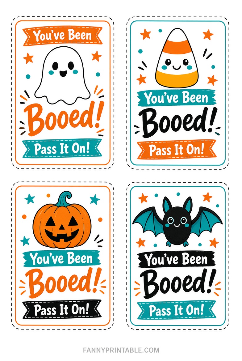 Free Printable Booing Cards for Halloween