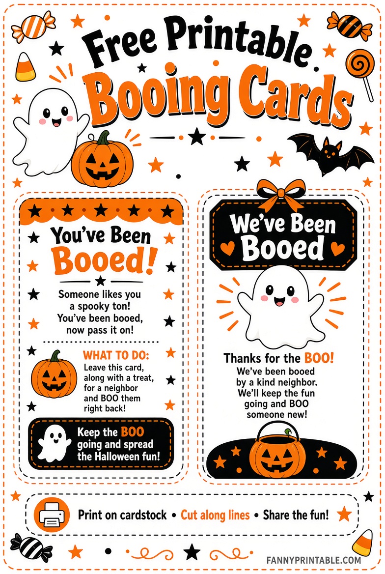 Free Printable Booing Cards for Halloween