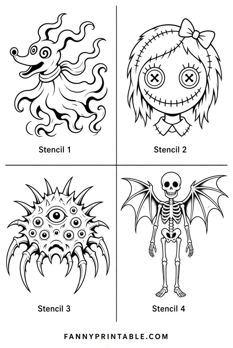 Free Printable Nightmare Before Christmas Pumpkin Stencils 4 Free Printable Nightmare Before Christmas Pumpkin Stencils (4)