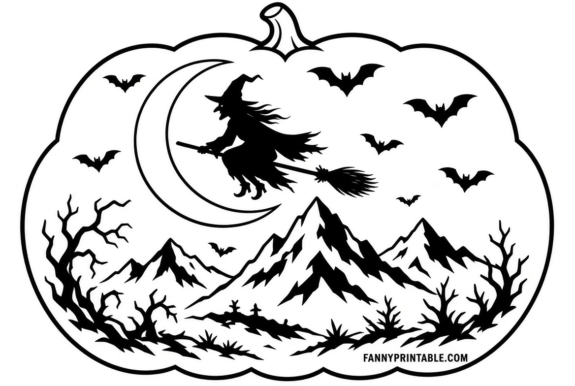Free Printable Scary Pumpkin Stencils (2)