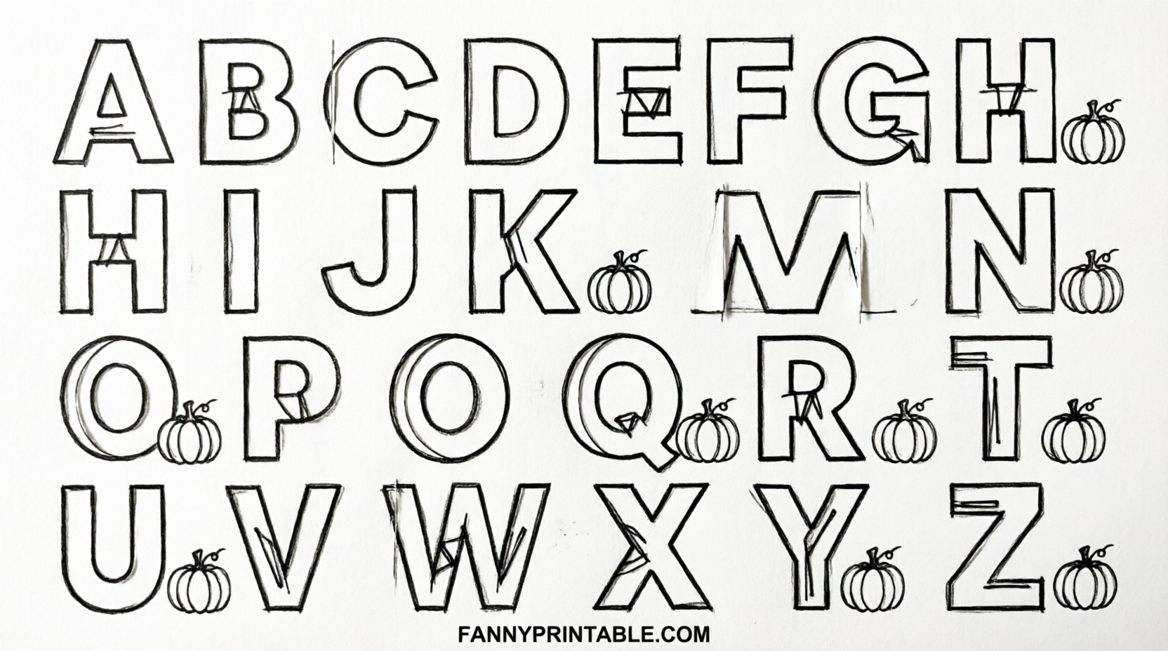 Free Pumpkin Stencils Letters Printable Guide 2 Free Pumpkin Stencils Letters Printable Guide (2)