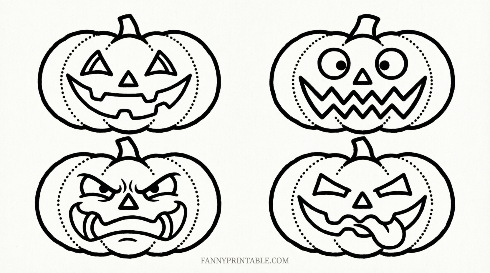 Free Pumpkin Stencils Printable PDF Downloads (2)