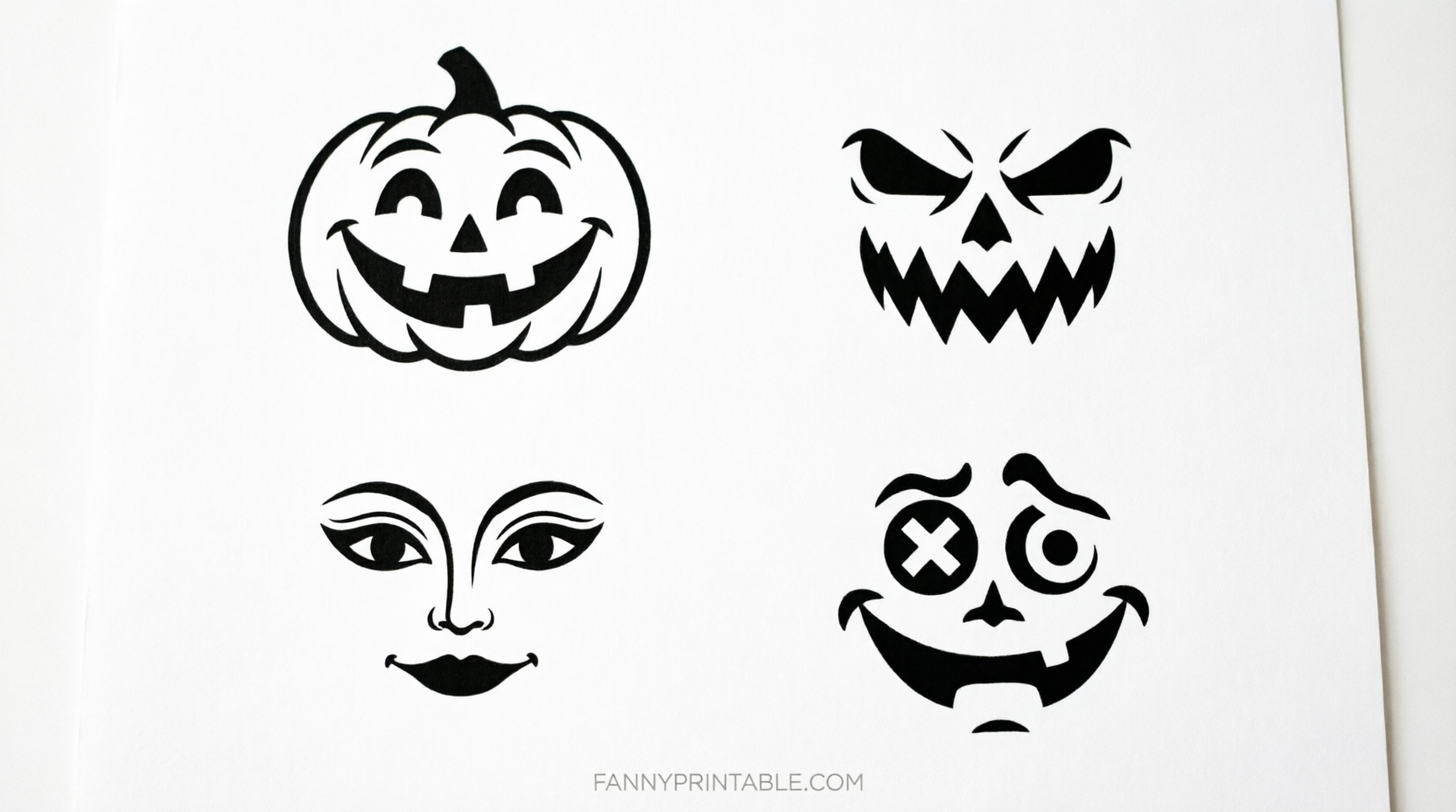 Free Pumpkin Stencils Printable for Halloween (2)