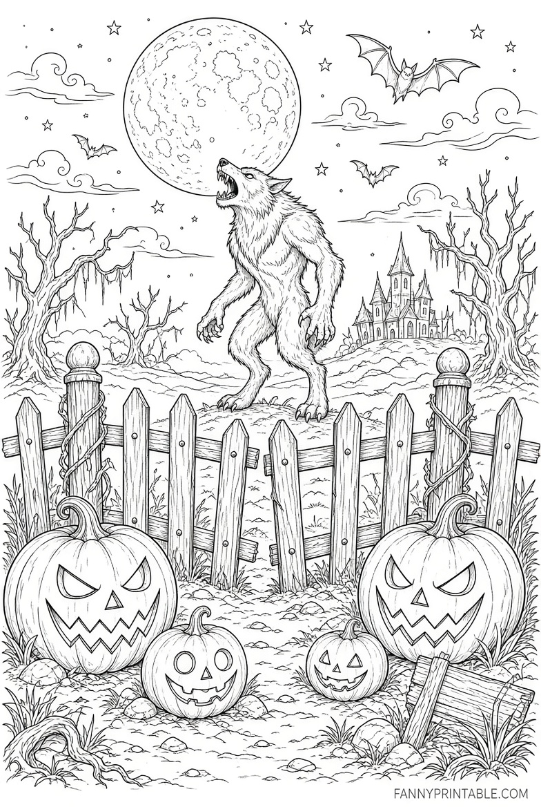 Free Scary Halloween Coloring Pages to Print