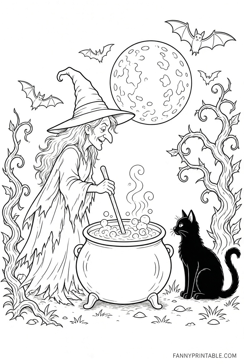 Free Scary Halloween Coloring Pages to Print
