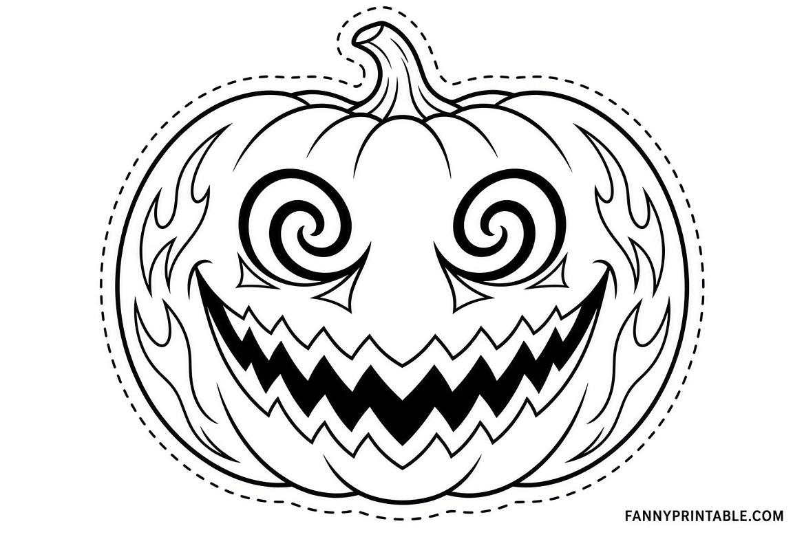 Free Scary Pumpkin Stencils Printable (3)