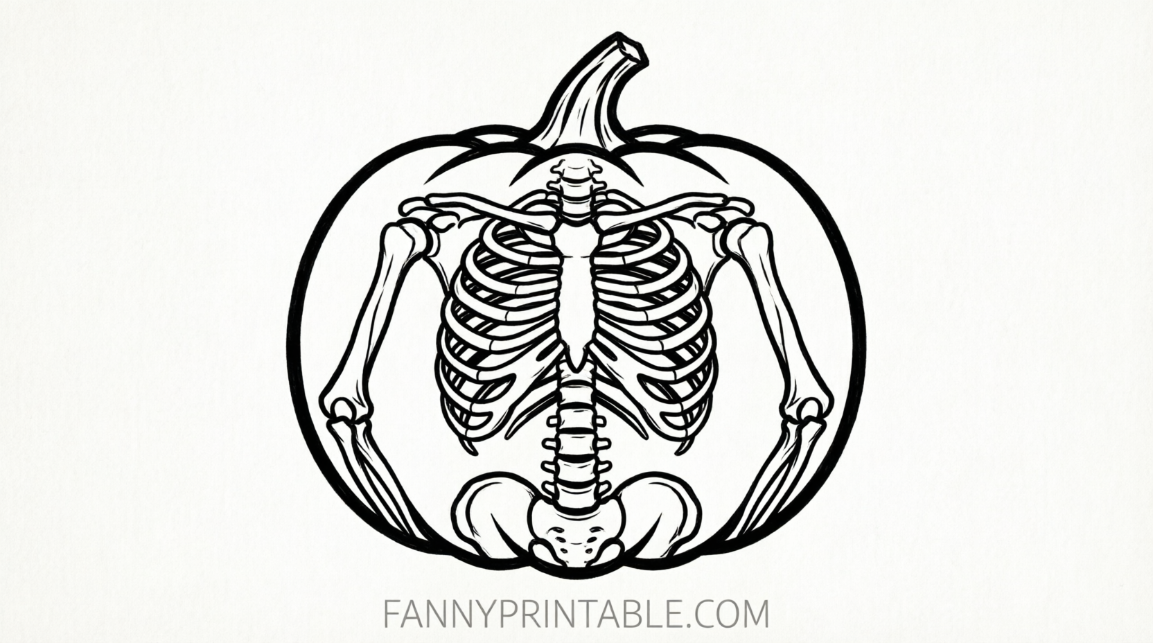 Free Skeleton Pumpkin Carving Stencils (2)