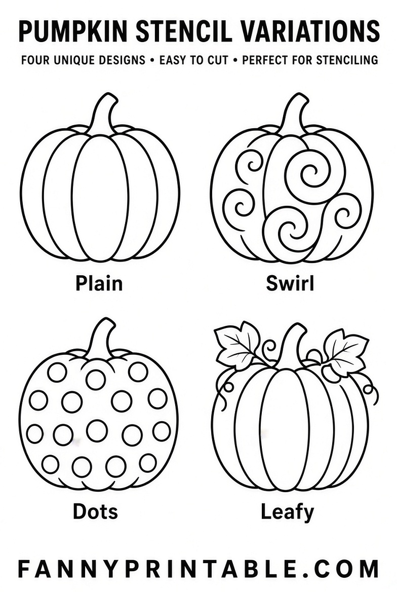 Free Small Pumpkin Stencils Printable (2)