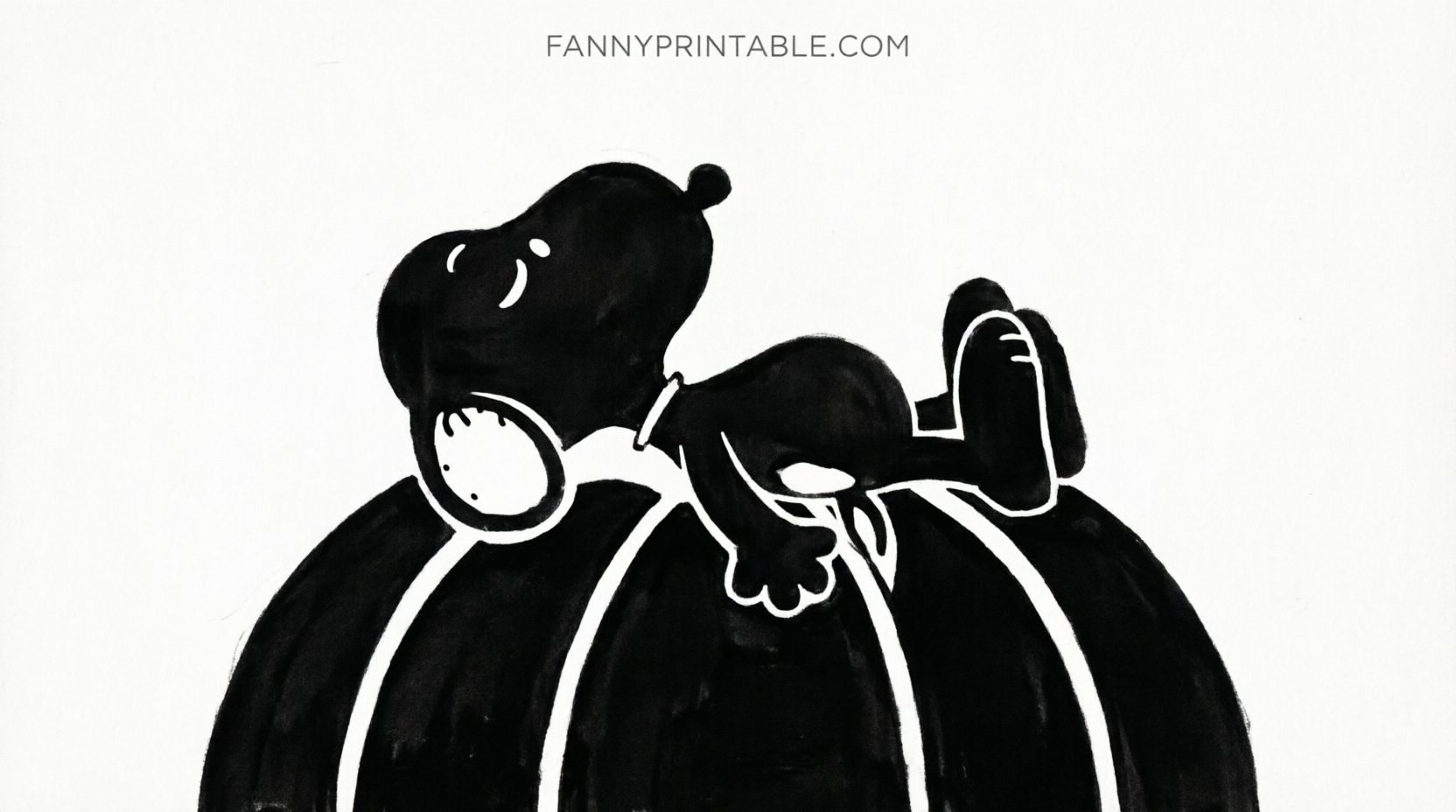 Free Snoopy Pumpkin Carving Stencils Printable (2)