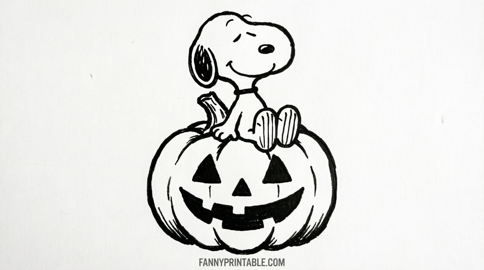 Free Snoopy Pumpkin Carving Stencils Printable (4)