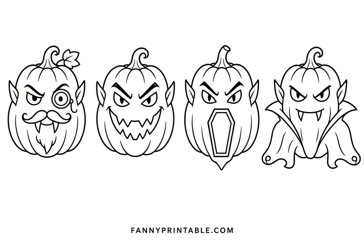 Free Vampire Pumpkin Stencils Printable (2)