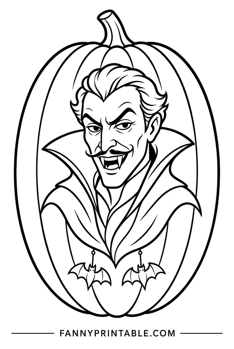 Free Vampire Pumpkin Stencils Printable (3)