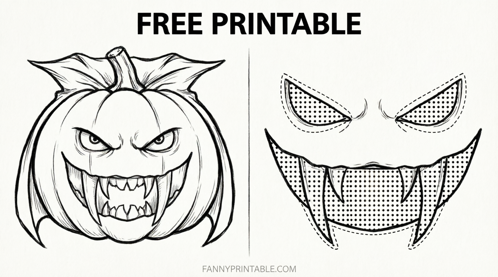 Free Vampire Pumpkin Stencils Printable (4)