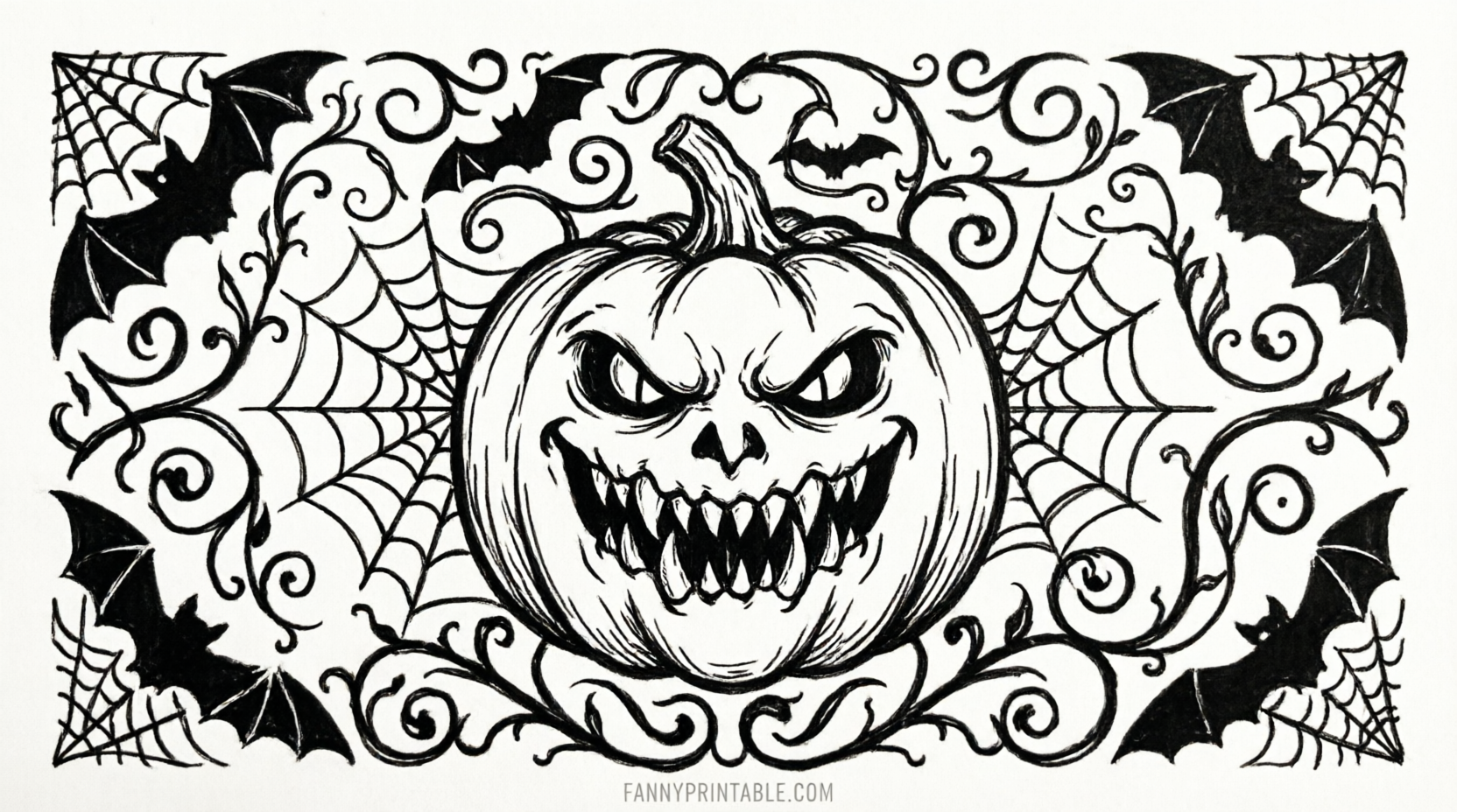 Free Wicked Pumpkin Stencils Printable (1)