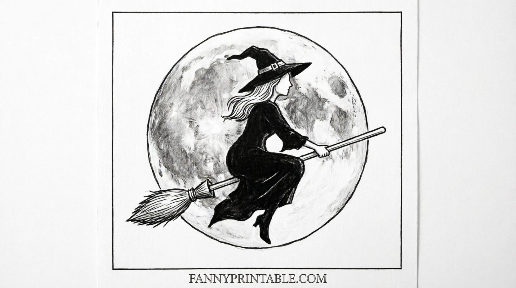 Free Witch Pumpkin Carving Stencils Printable (1)