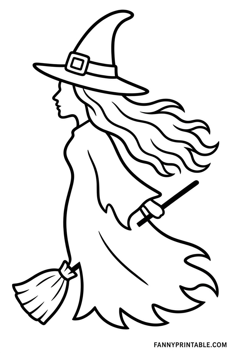 Free Witch Pumpkin Carving Stencils Printable